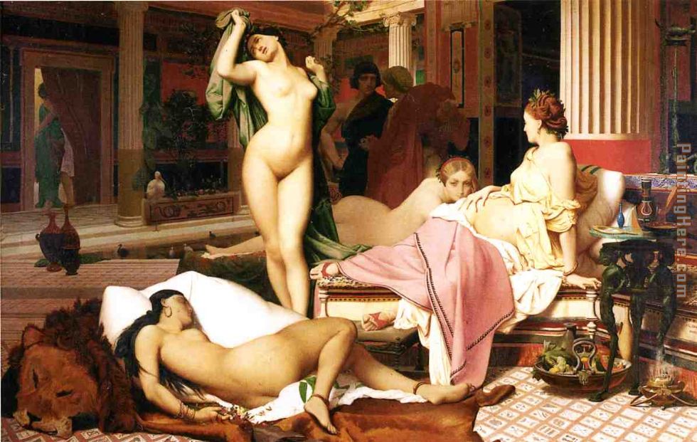 Greek Interior painting - Jean-Leon Gerome Greek Interior art painting